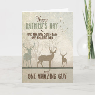 for an AMAZING Son in Law Father's Day Forest Deer Card