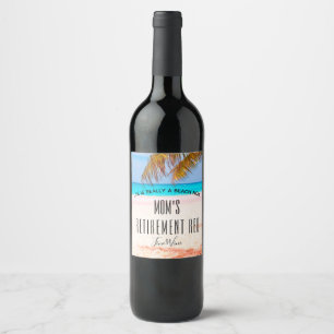 For Any Retired Person Red Fine Wine - Wine Label