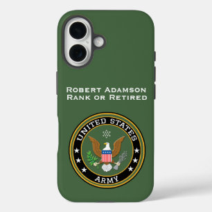 For Army Personnel with Defence Emblem personalise iPhone 16 Case