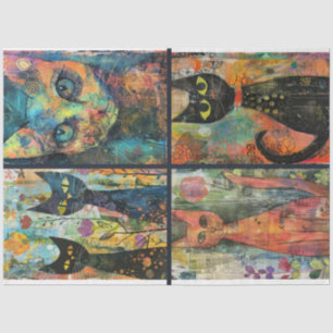  For Artist Cat Themed Junk Journal Background 1 Tissue Paper