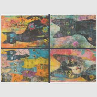  For Artist Cat Themed Junk Journal Background 2 Tissue Paper