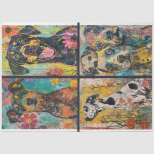  For Artists Dog Themed Junk Journal Backgrounds 1 Tissue Paper