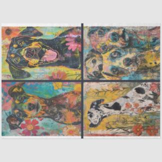  For Artists Dog Themed Junk Journal Backgrounds 1 Tissue Paper