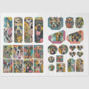 For Artists Dog Themed Junk Journal Ephemera Tissue Paper