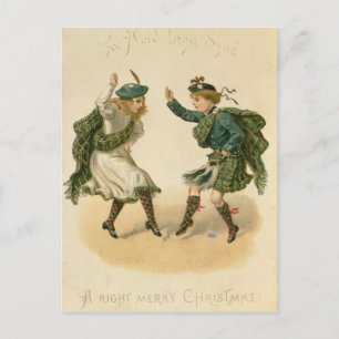 For Auld Lang Syne - A Right Merry Christmas' Holiday Postcard