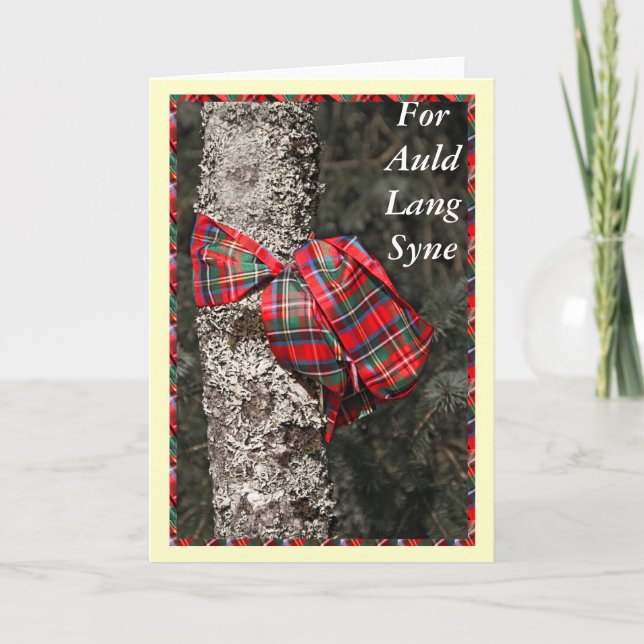 For Auld Lang Syne Scottish Happy New Year Card (Front)