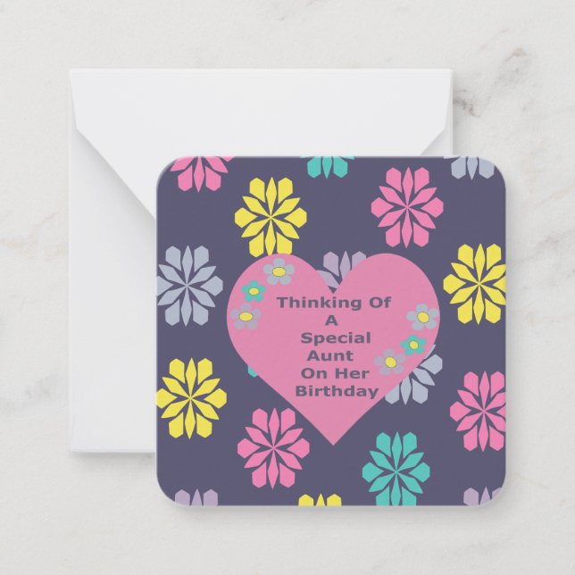 For Aunt note Card (Front)