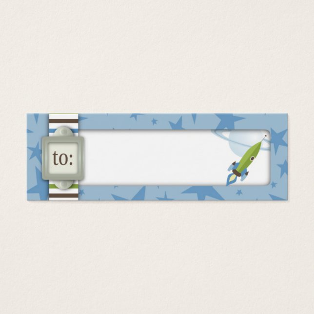For Baby Boy Skinny Gift Tag (Front)