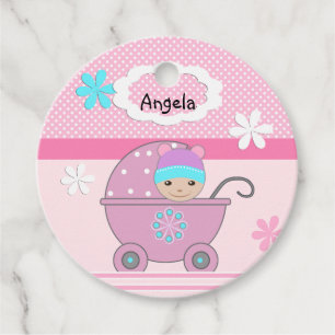 For baby girl, baby girl favour tags