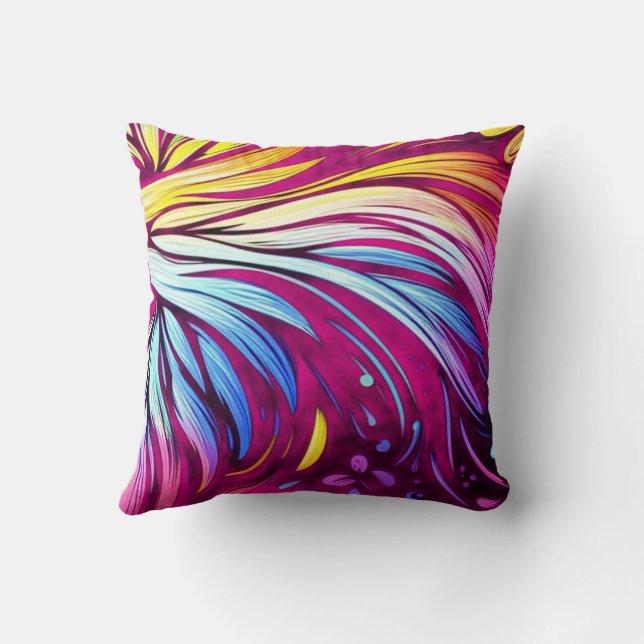 For Baby or Livingroom Feathery Art on an 8"  Cushion (Back)