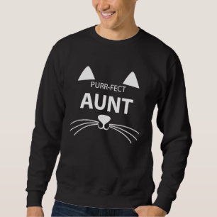 for Best Aunt Purr fect Aunt Cat  With A Cute Sweatshirt