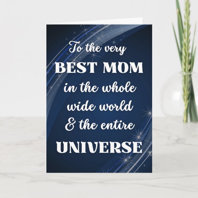 For Best Mum Mother's Day Stellar Theme Card (Front)