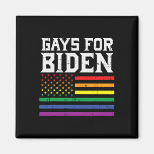 For Biden 2020 Us Flag Lgbt Rainbow Joe President Magnet