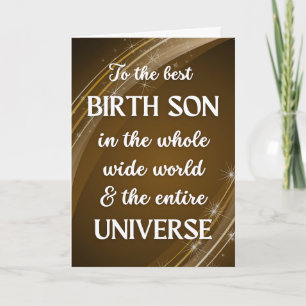 For Birth Son Father's Day Universe Theme Card