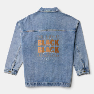 For Black Women Black History Month Retro   Denim Jacket