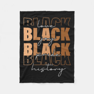 For Black Women Black History Month Retro Fleece Blanket