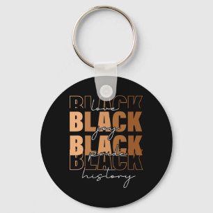 For Black Women Black History Month Retro  Key Ring