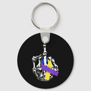 For Bladder Cancer Middle Finger Bladder Cancer Aw Key Ring