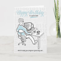 for Boss Funny Birthday Computer Guy
