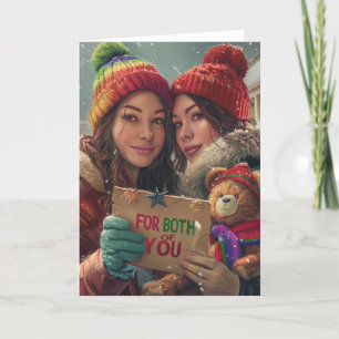 For Both of You, Wives LGBT Christmas Digital Art Holiday Card