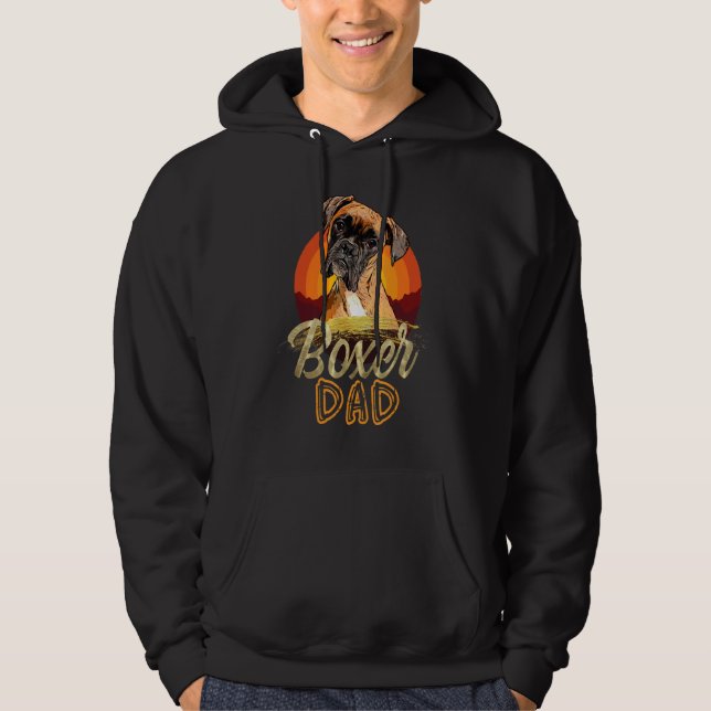 For Boxer Lover Boxer Dad Hoodie (Front)