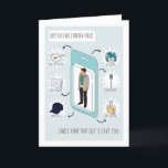 For Boyfriend Funny Starter Pack Birthday Card<br><div class="desc">Funny Boyfriend starter pack happy birthday card. Exclusive design to the Green Elephant Cards brand.</div>