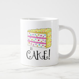 For Breakfast I Like My Eggs in Cake Large Coffee Mug