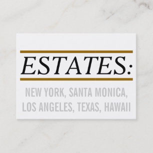 For brokers & real estate experts business card