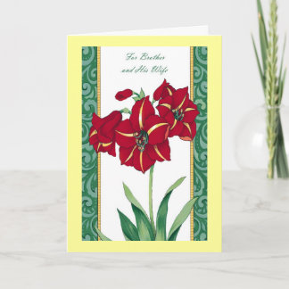 For Brother and His Wife Holiday Card