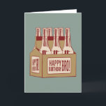 For Brother Beer Six Pack Birthday Card<br><div class="desc">Modern male beers six pack brother birthday card. Exclusive design to the Green Elephant Cards brand.</div>