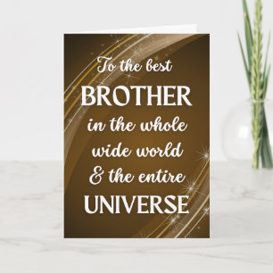 For Brother Father's Day Universe Theme Card