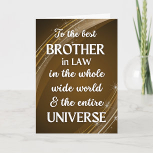 For Brother in Law Father's Day Universe Theme Card