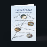For brother-in-law, Fishing jokes birthday card<br><div class="desc">Make you fisherman laugh with these terrible fishy jokes! A birthday card to make any angler groan!</div>