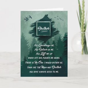 for Brother on Father's Day Green Woodland Forest Card