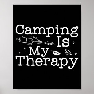 For campers_ camping is my therapy rv camp men  poster