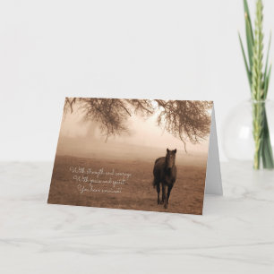 for Cancer Survivor Sentimental Horse Card