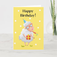 For Children Funny Silly Sheep Birthday Card