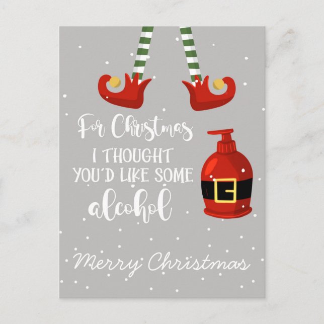 for christmas I thought you'd like some Alcohol Postcard (Front)