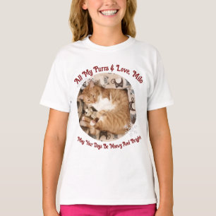 For Christmas, Meowy And Bright , Cat Photo ,  T-Shirt