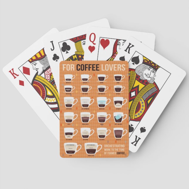 For Coffee Lovers Foamed Coffee Playing Cards (Back)