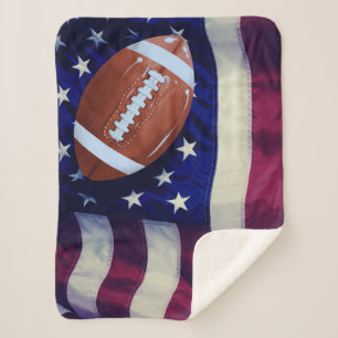 For Country And Football Sherpa Blanket