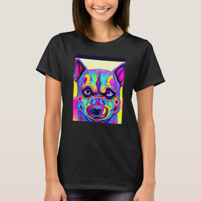 For Cute Dog Puppie Fan In Dog Style  1 T-Shirt (Front)