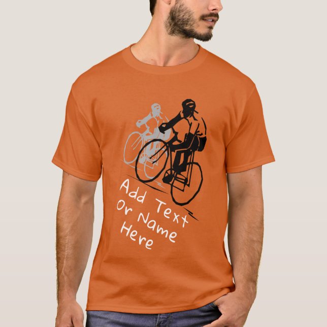 For Cycling Lovers. Personalise T-Shirt (Front)