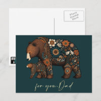For Dad on Father´s Day Cute Bears Folk Art