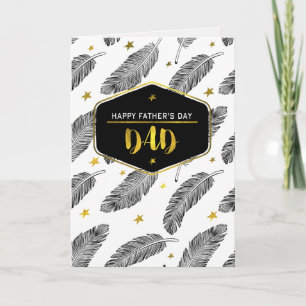 For Dad on Father's Day. Feather Pattern Card