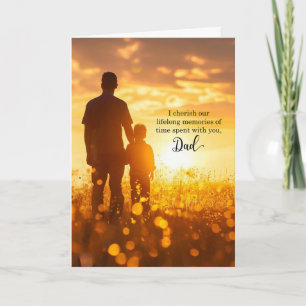 for Dad on Father's Day Sunny Meadow Holiday Card