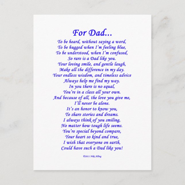 For Dad Postcard (Front)