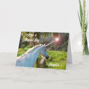 For Daughter Magical Unicorn Birthday Card