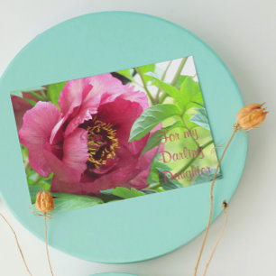 For Daughter Red Peony Floral Mother's Day Card