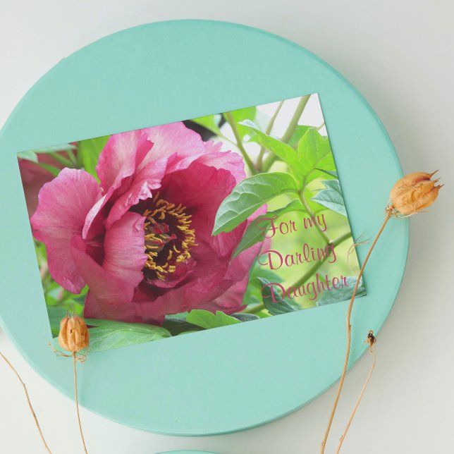 For Daughter Red Peony Floral Mother's Day Card (In Situ)